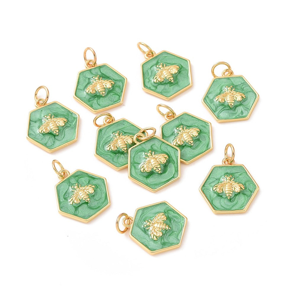 Green Bee Charm