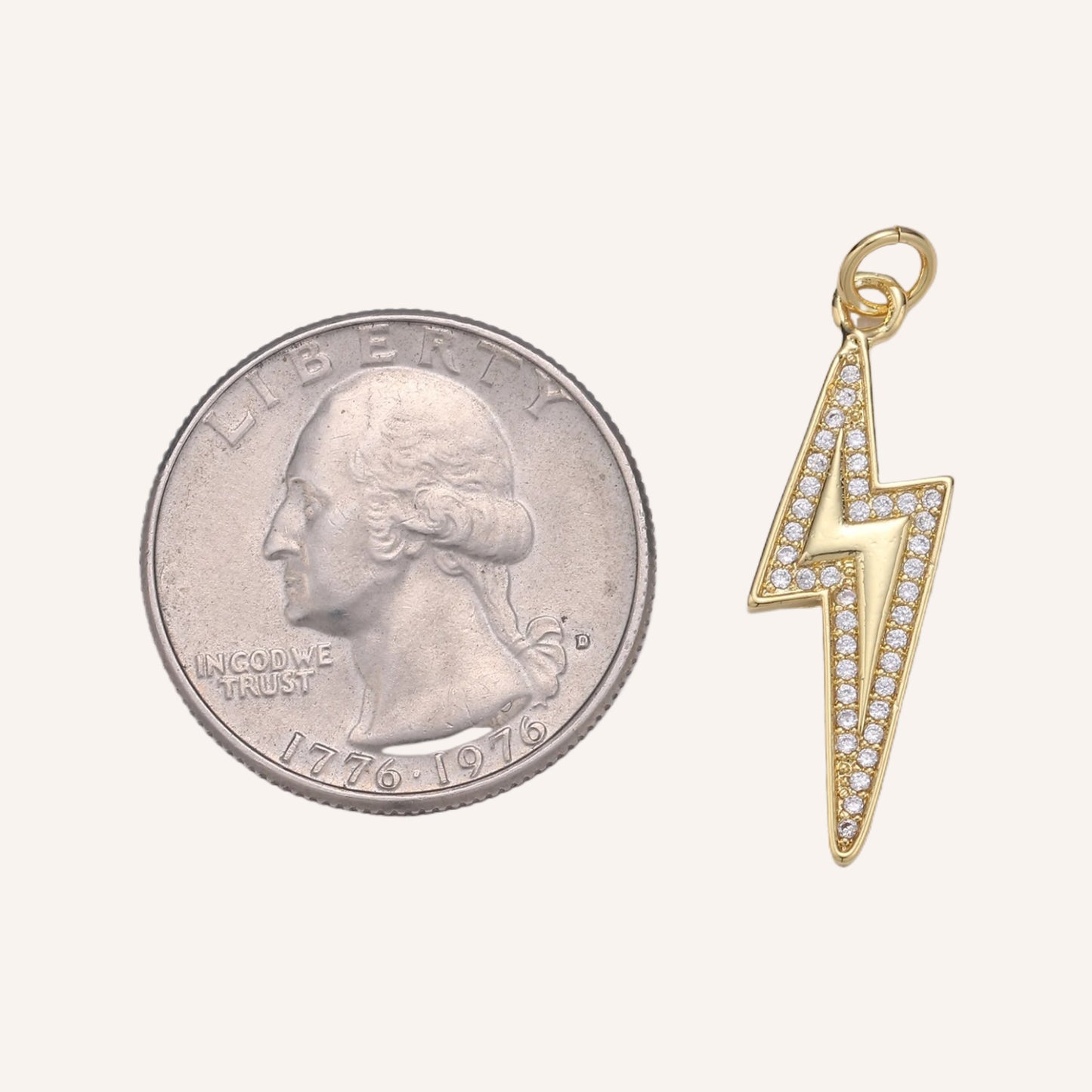 Micro Pave Lightning Bolt