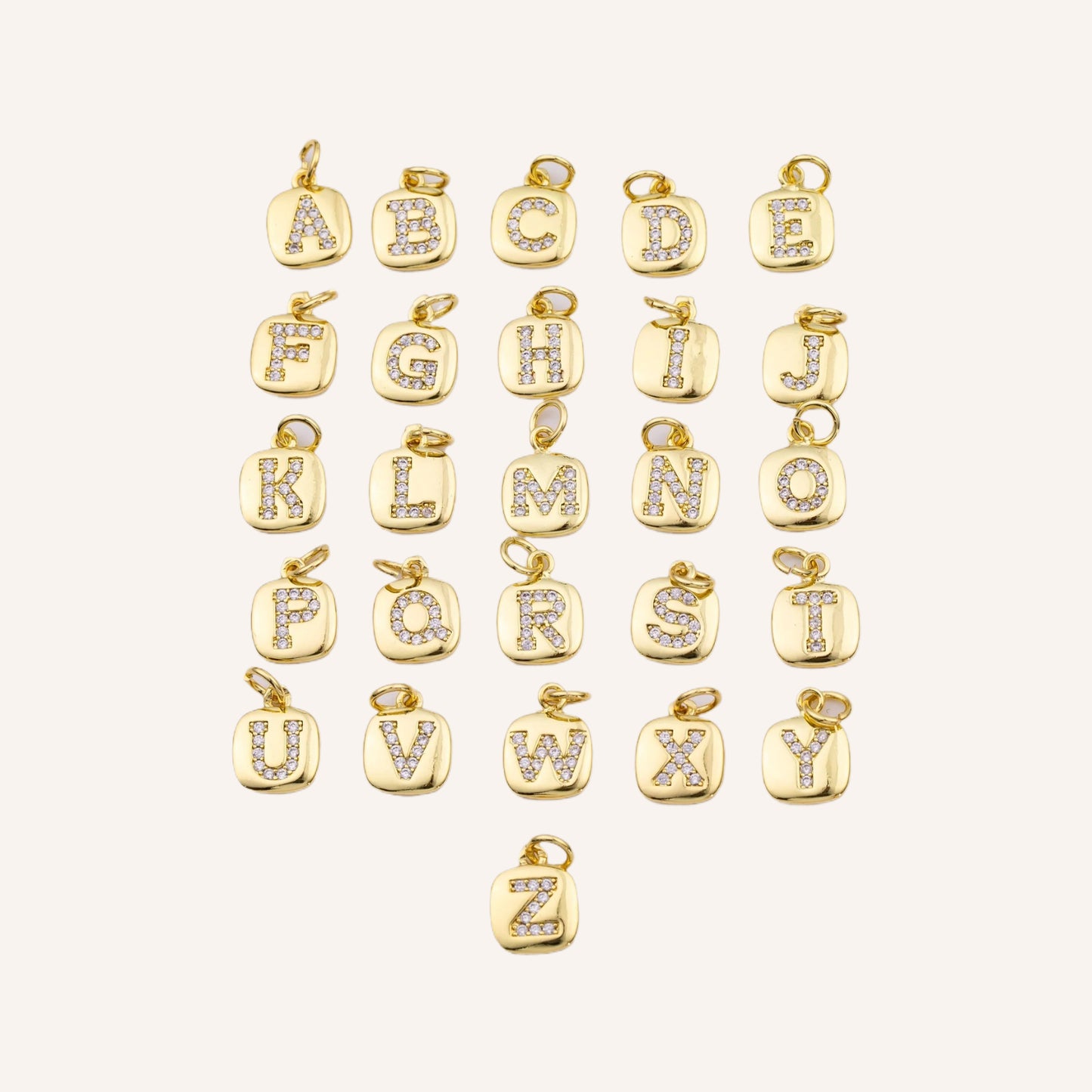 Gold Square Alphabet (A - Z)