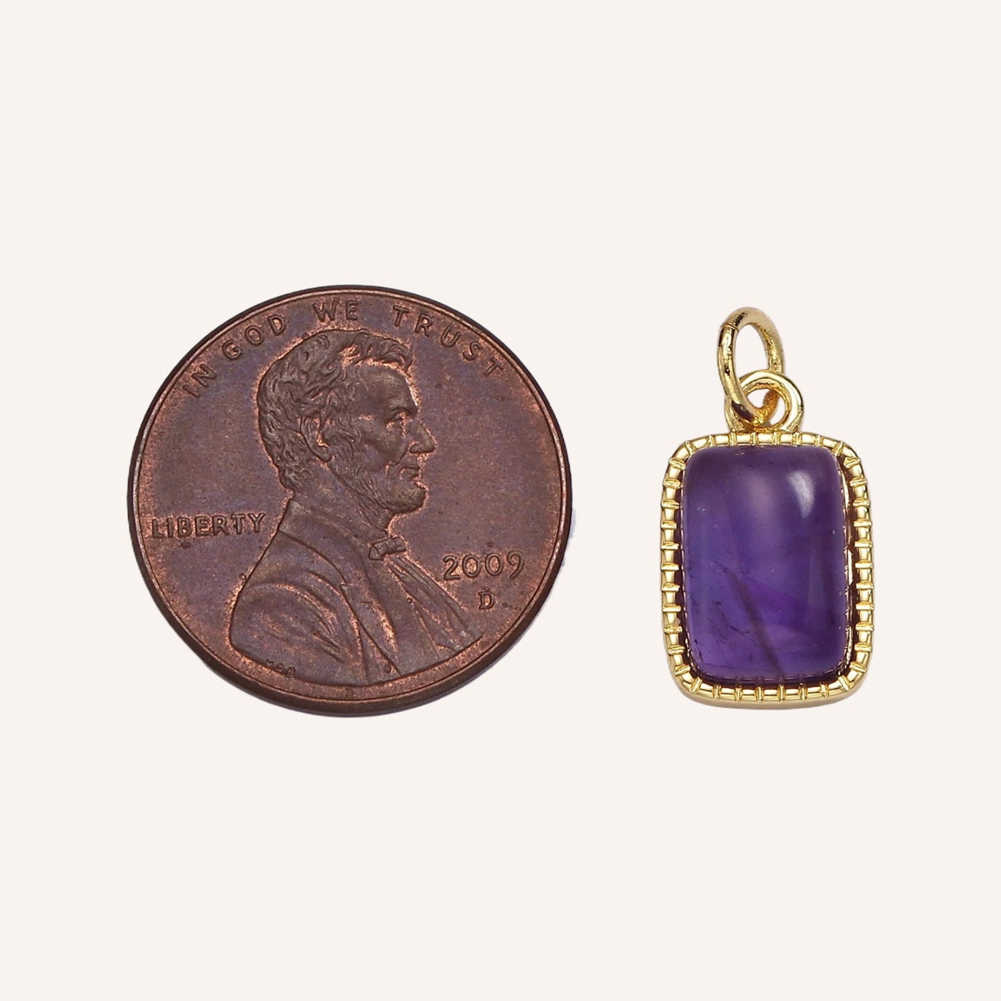 Rectangular Purple Charm