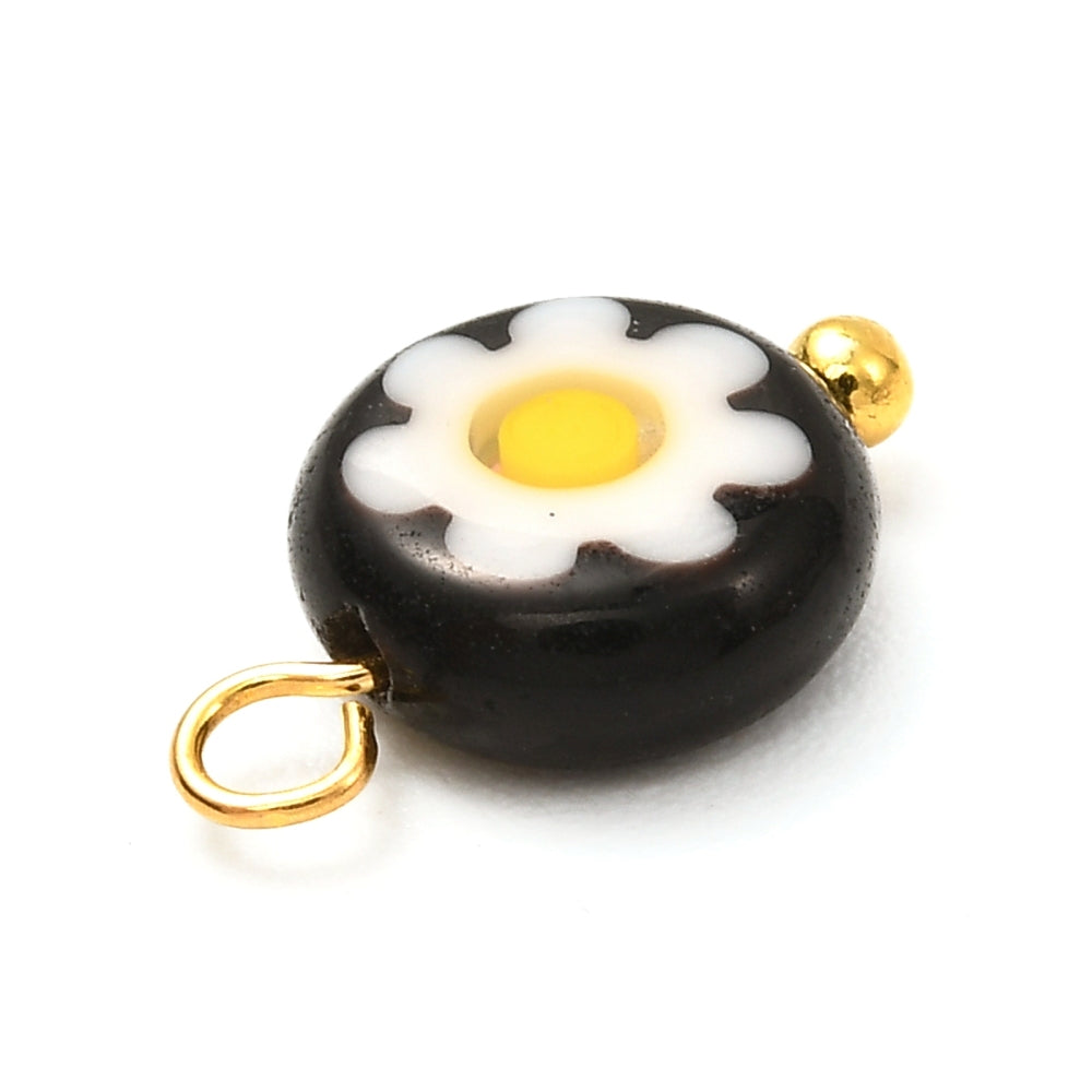 Floral Glass Bead Charms