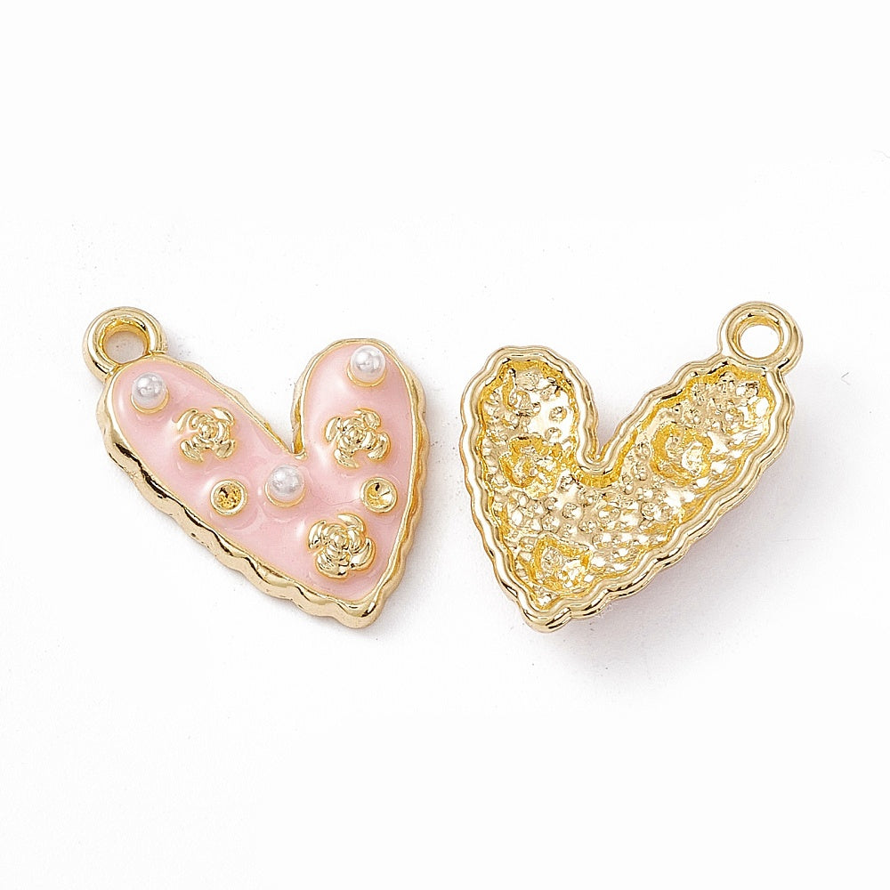 Colored Abstract Heart Charm