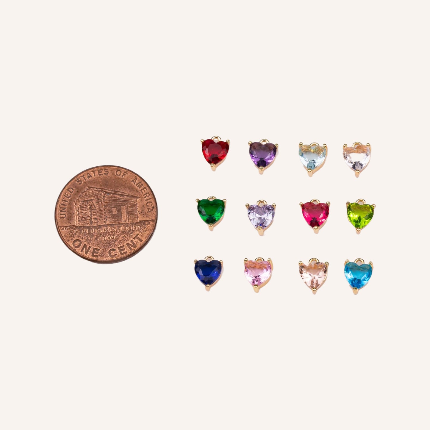Birthstone Heart Charm