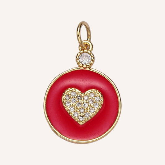 Circle Heart Charm