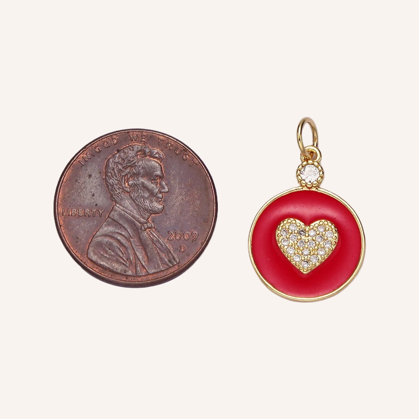 Circle Heart Charm