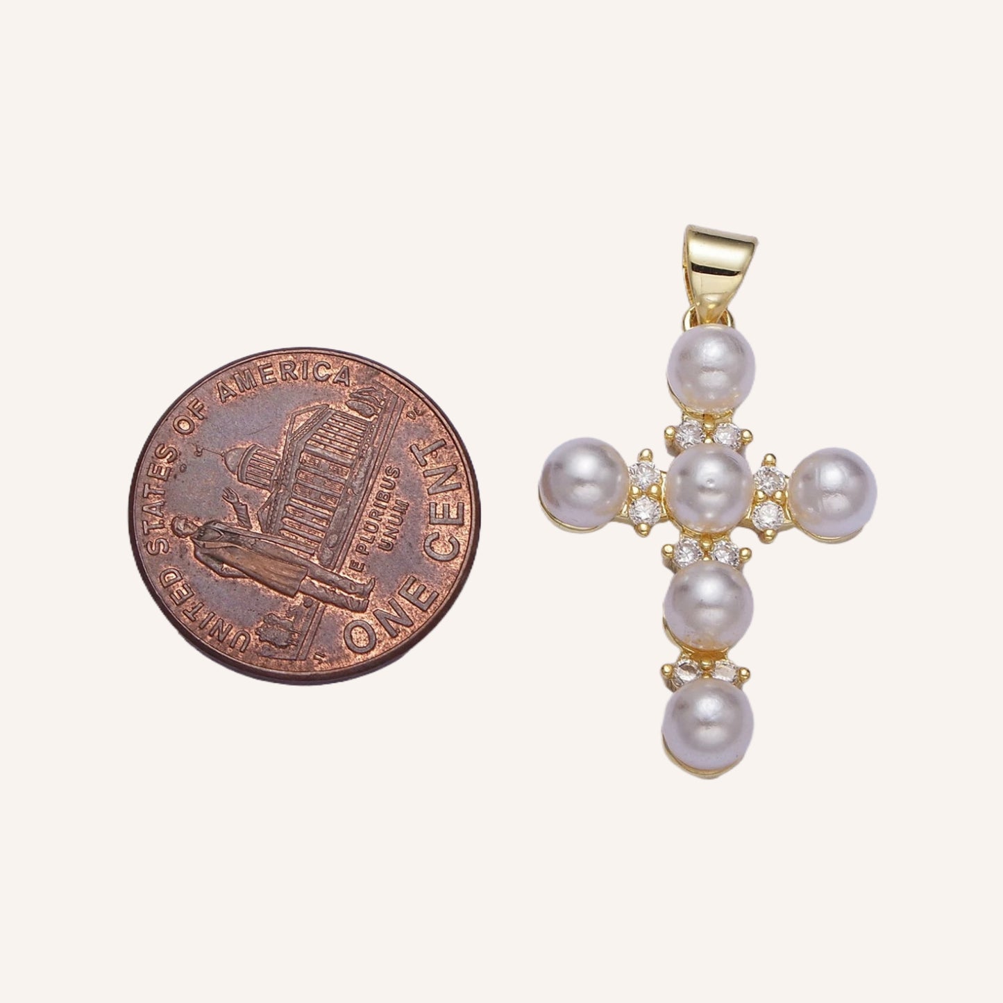 Dainty Pearl Cross