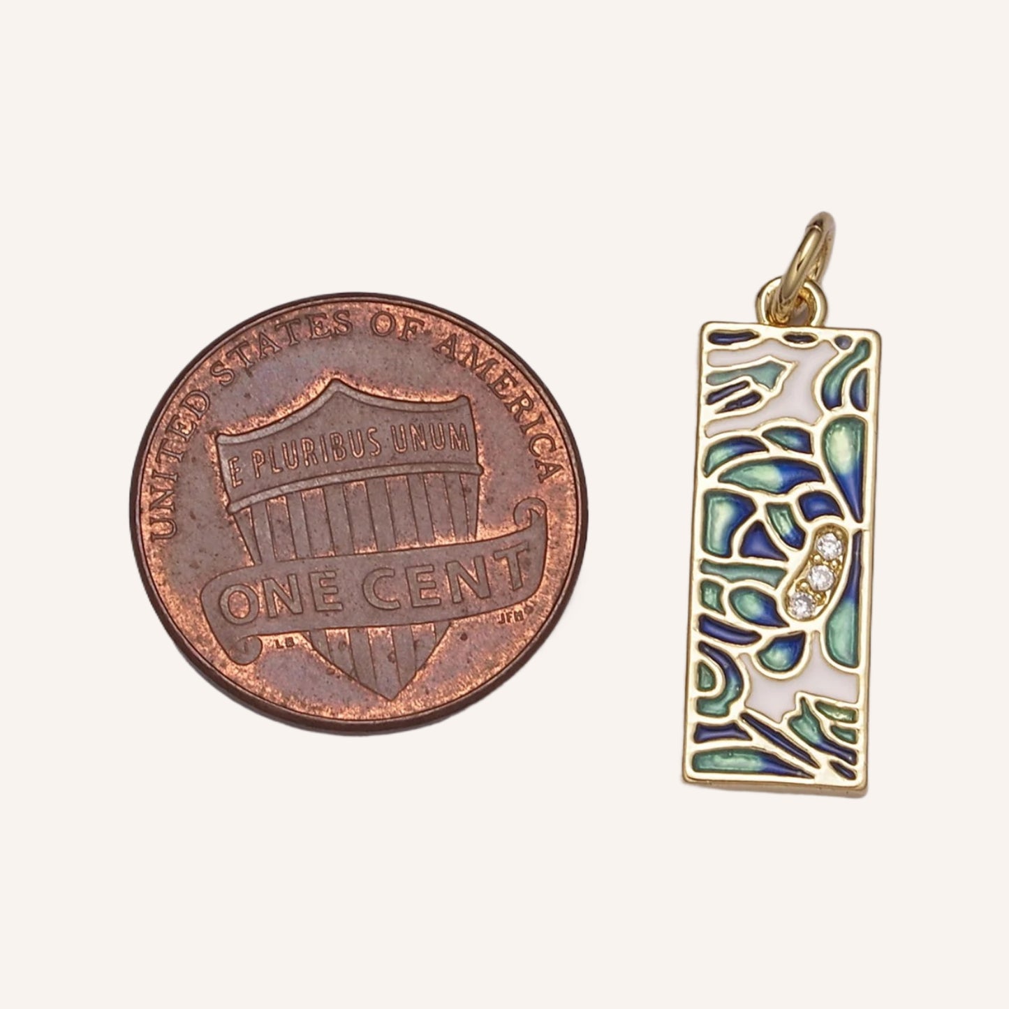 Green-Blue Dangle Charm