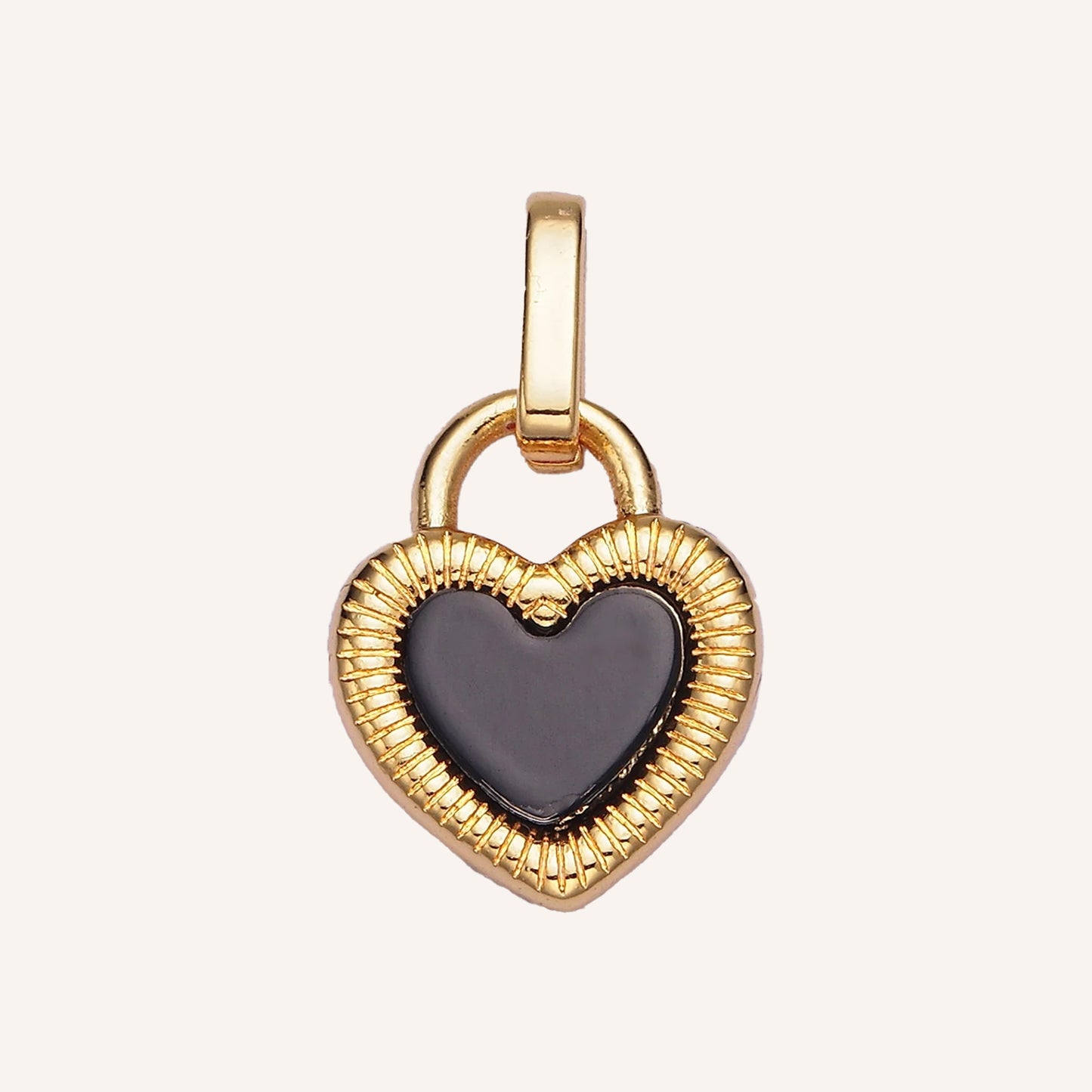 Black or White Heart Pendant