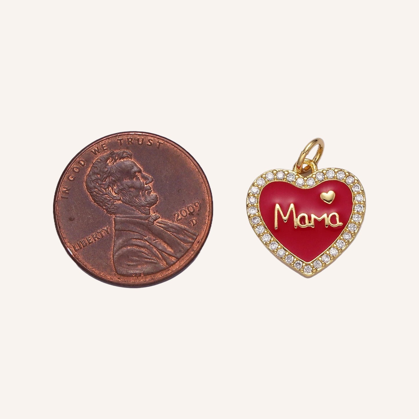 Mama Heart Charm