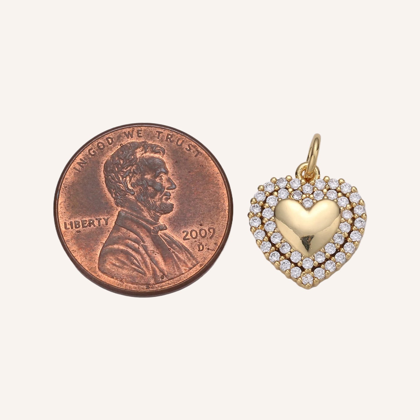 Micro Pave Mini Heart