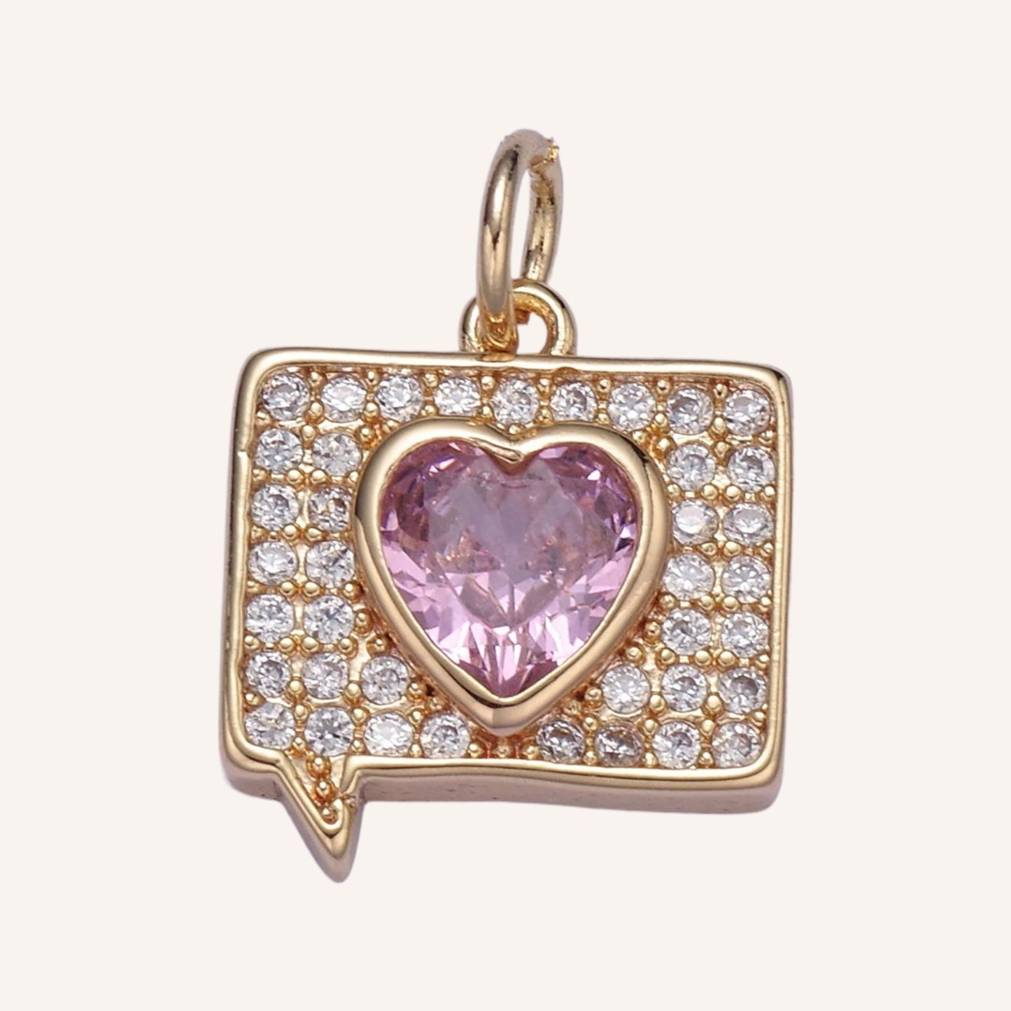 Heart Message Charm