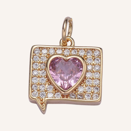 Heart Message Charm