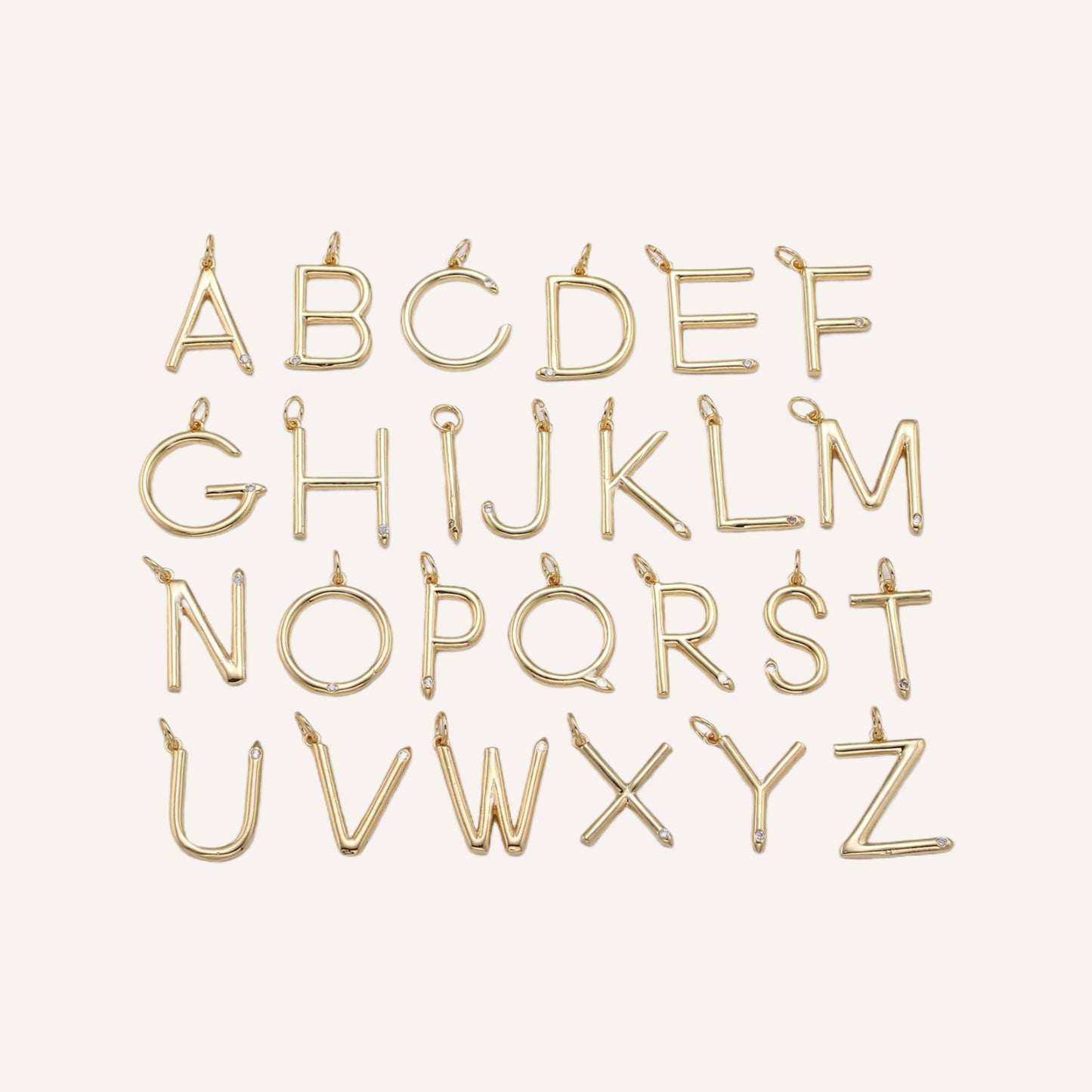 Thin Letter Charms