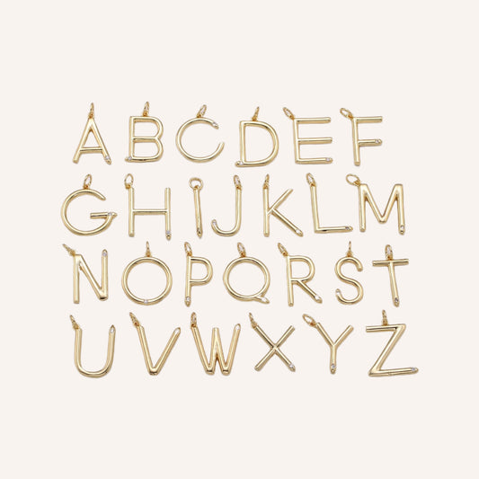 Thin Letter Charms