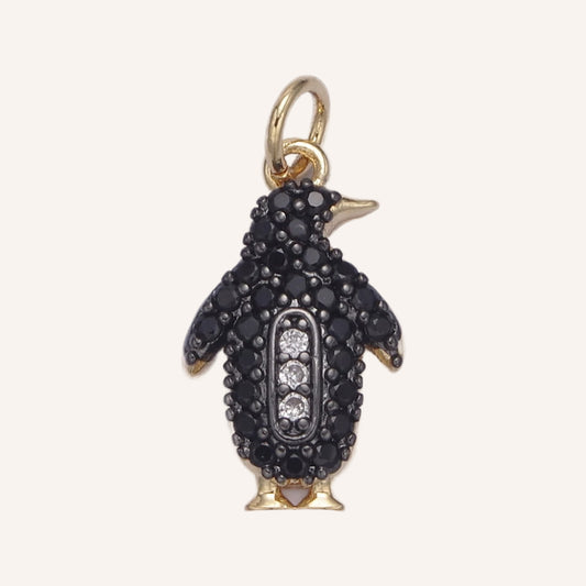 Micro Pave Black Penguin