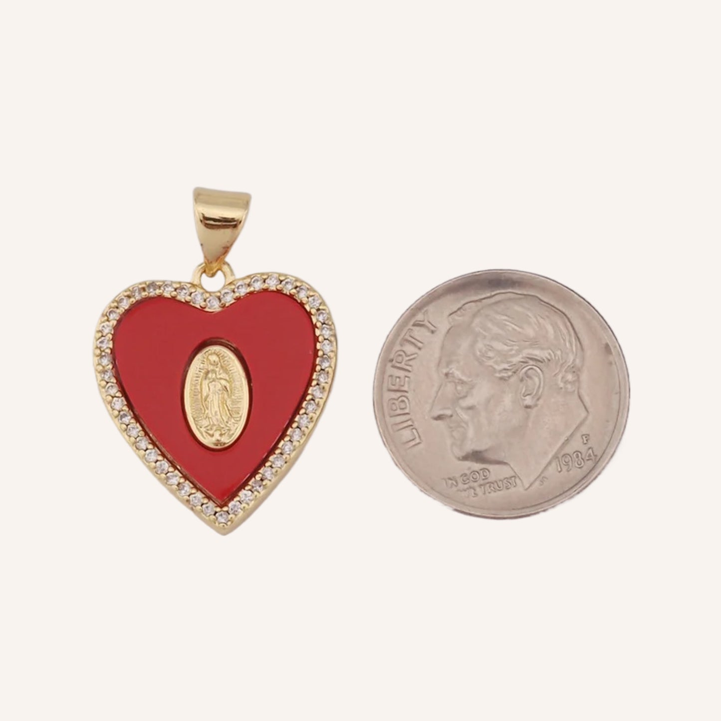 Virgin Mary Heart Pendant