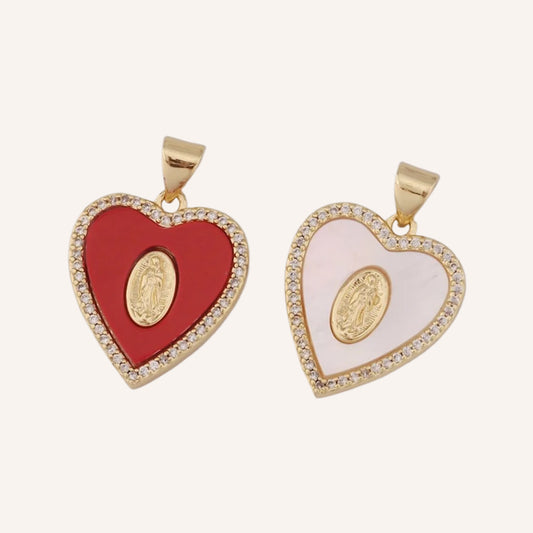 Virgin Mary Heart Pendant