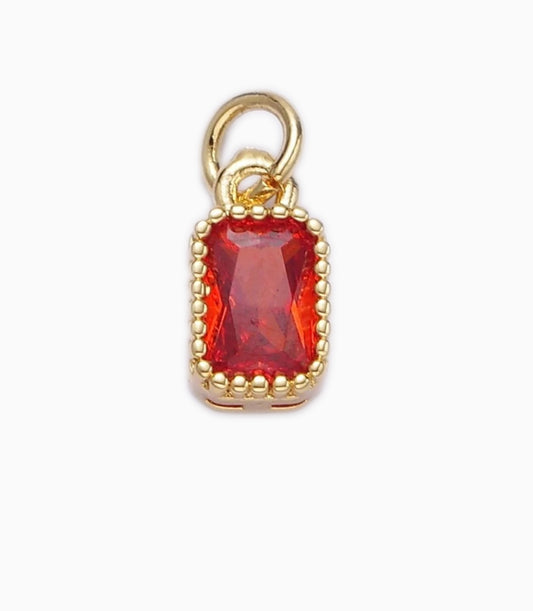 Orange Gold Dot Charm