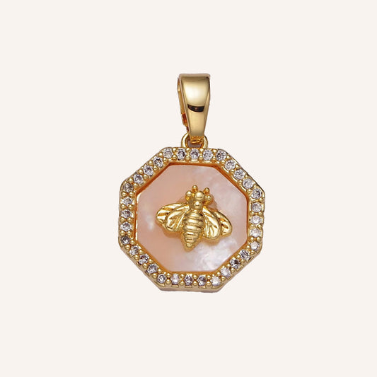 Peach Bee Charm