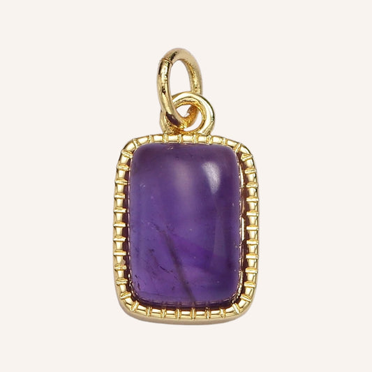 Rectangular Purple Charm