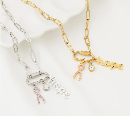 Breast Cancer Awareness Necklace