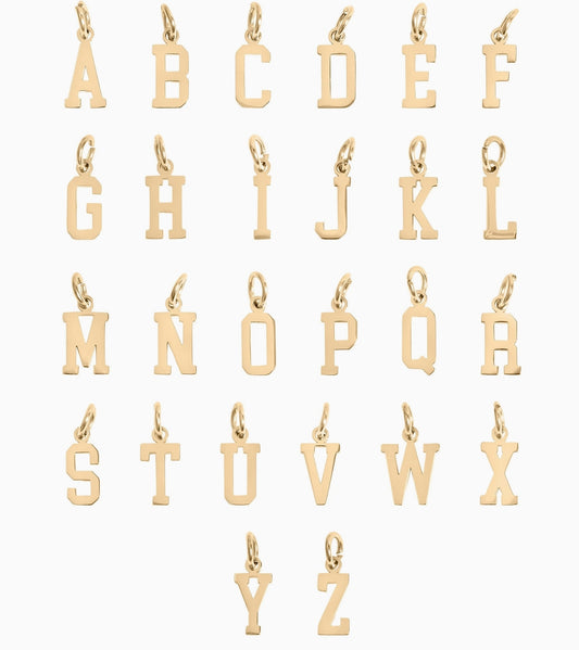 Serif Letter Charm