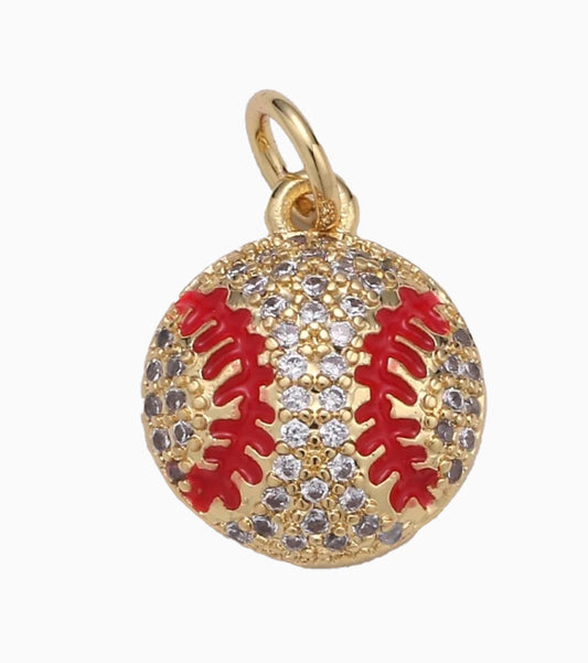Sparkle Baseball Charm