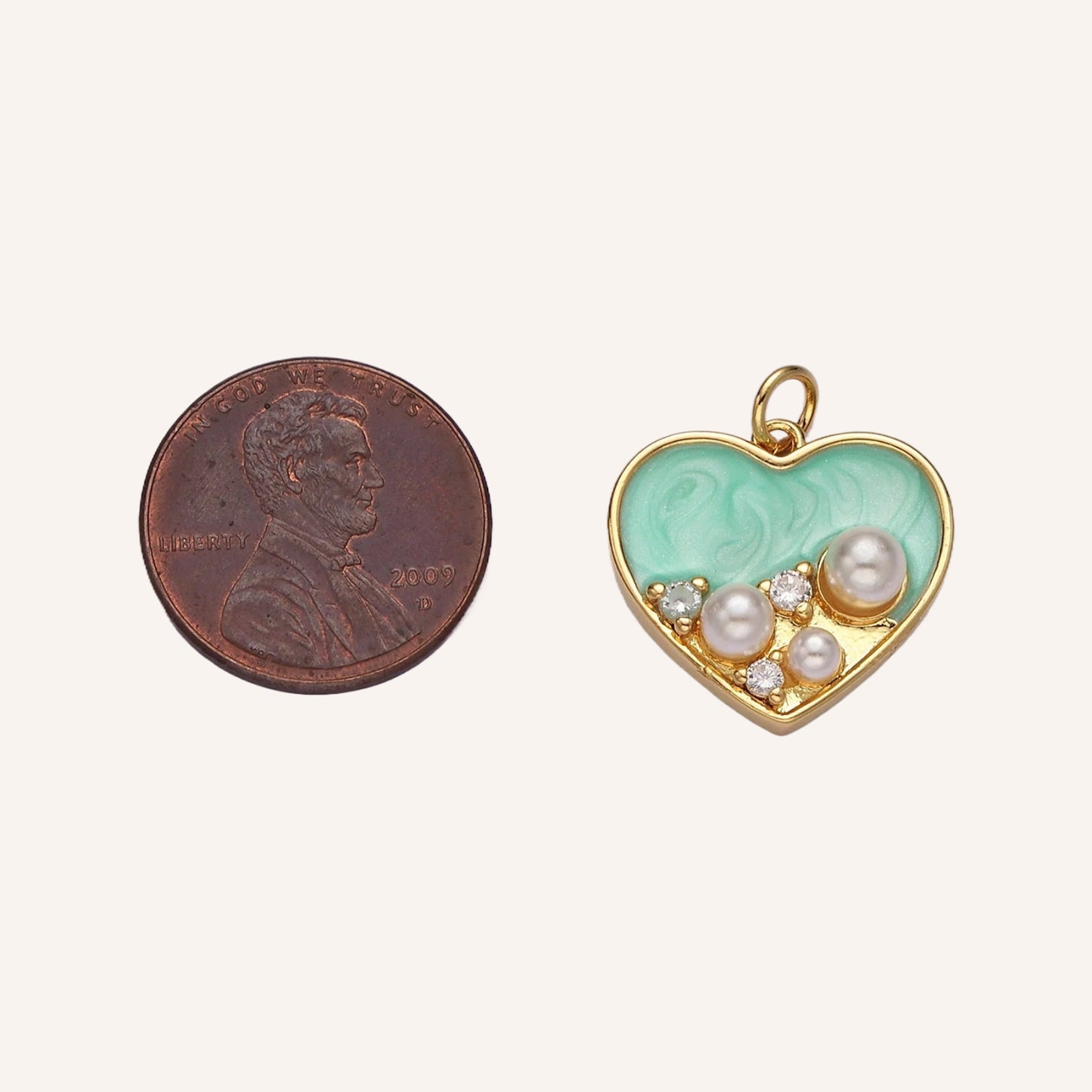 Teal Sparkly Heart