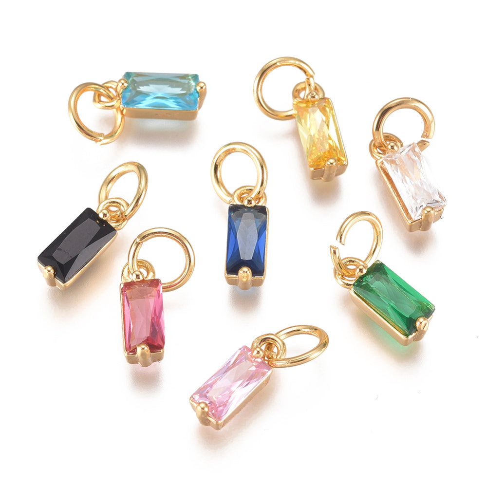 Dainty Colored Stone Charms