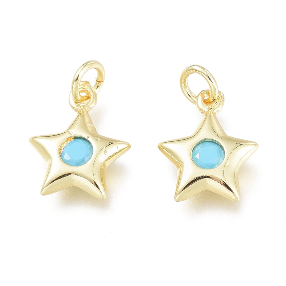 Dainty Gold and Blue Star